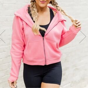 Pink Lily Cropped Hoodie M